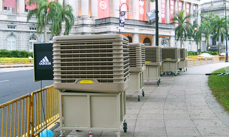 Ventilation et refroidissement des espaces de clubs et d'activités de plein air