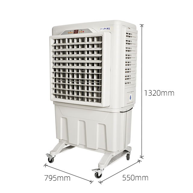 Refroidisseur d'air évaporatif portable mobile AZL06-ZY13G 6 000 m³/h, livraison rapide, ventilateur en plastique à 3 vitesses, crée un environnement confortable - Aolan